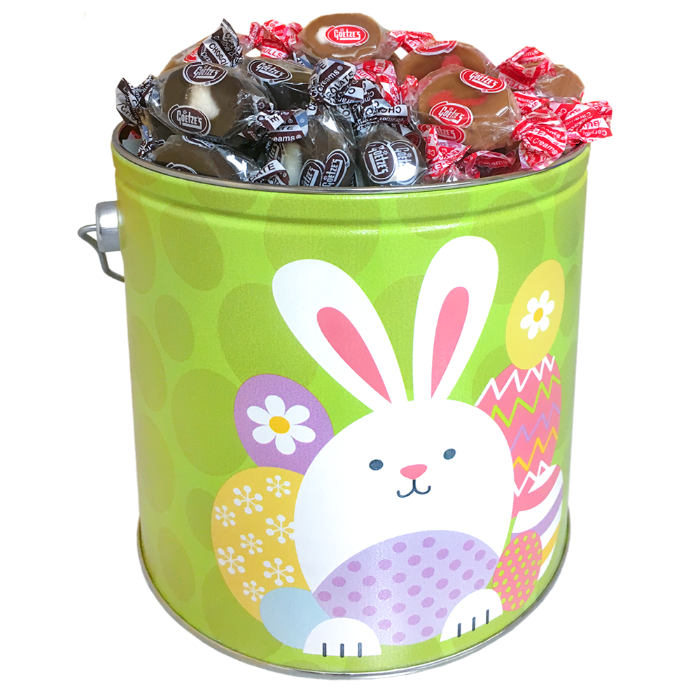 Easter Gifts: Goetze's Caramel Creams Easter Egg Bunny Candy Tin